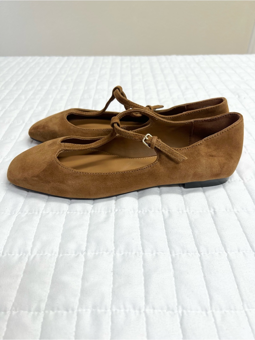 Madewell The Mylie T-Strap Flat in Russet Brown Suede Size 7.5 - Picture 7 of 11